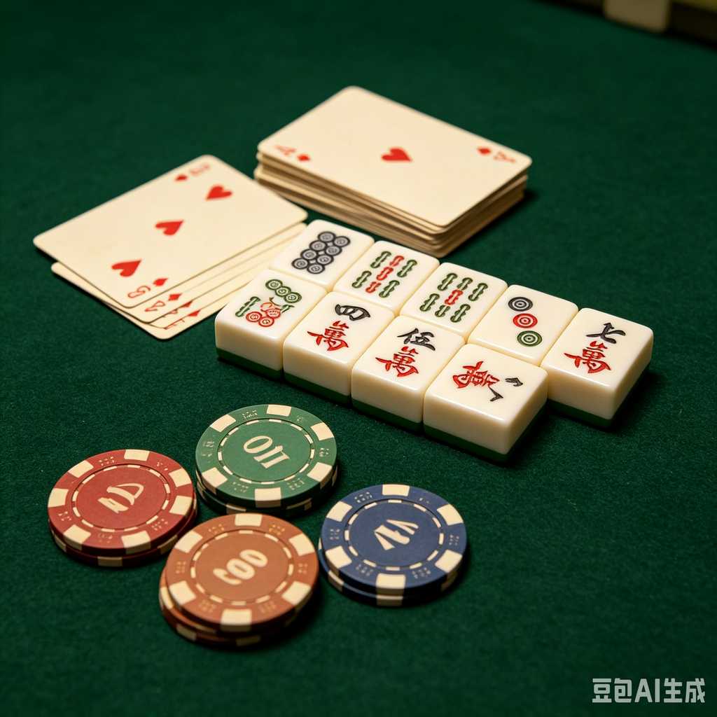 printed logo mahjong set